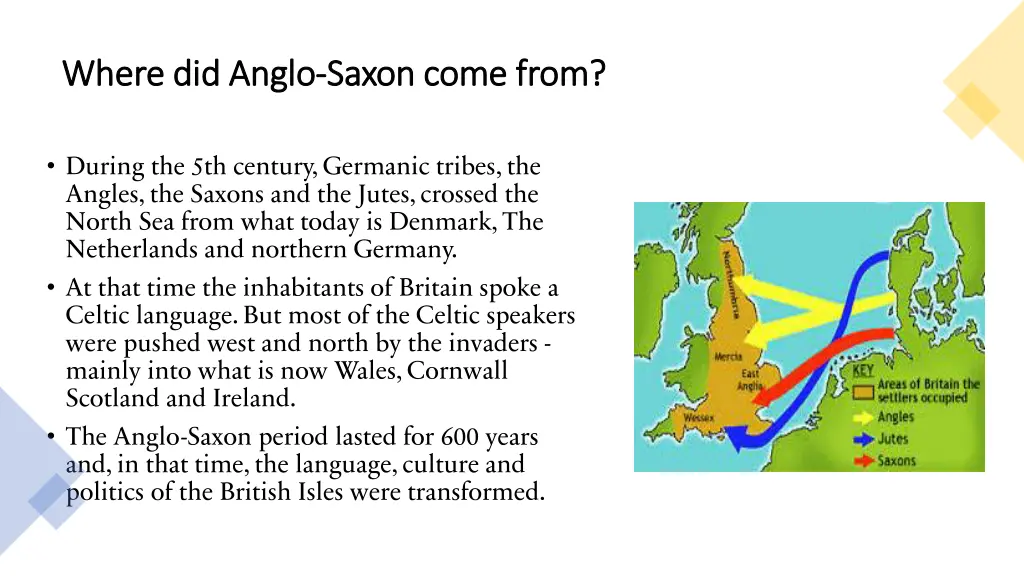 where did anglo where did anglo saxon come from