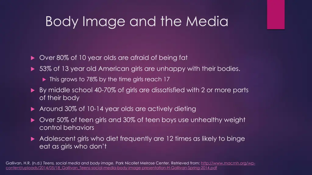 body image and the media 1