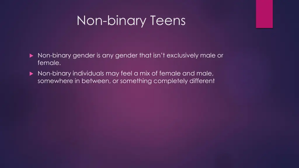 non binary teens