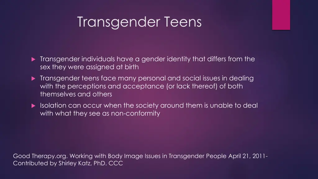 transgender teens