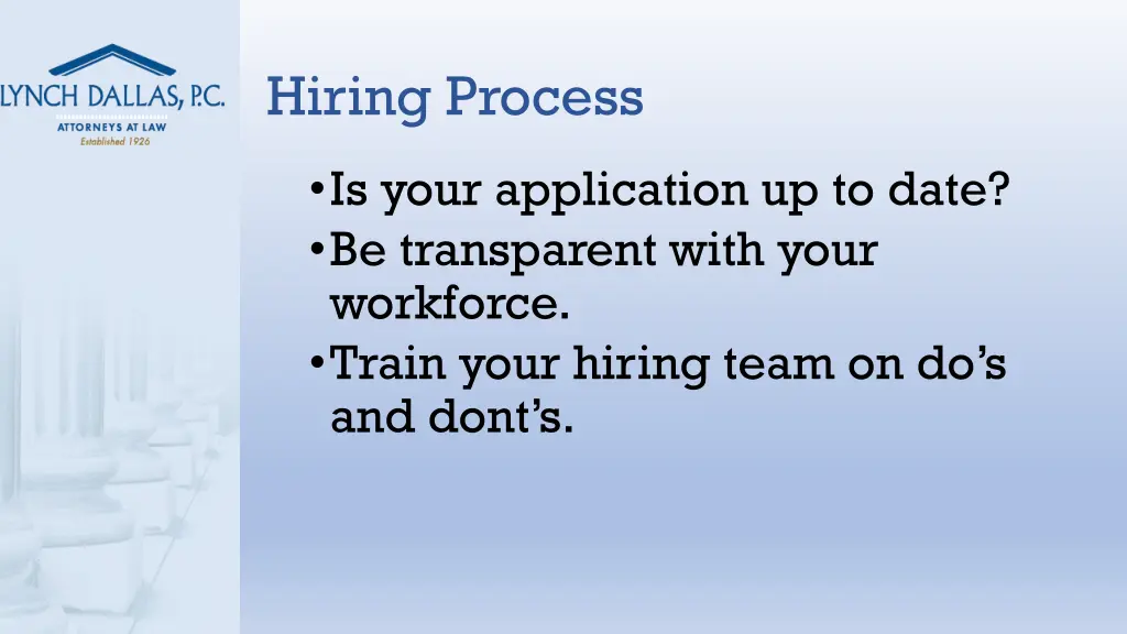 hiring process