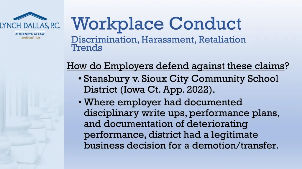 workplace conduct discrimination harassment 4