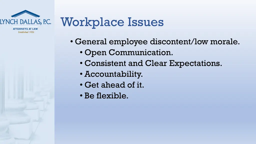 workplace issues 2