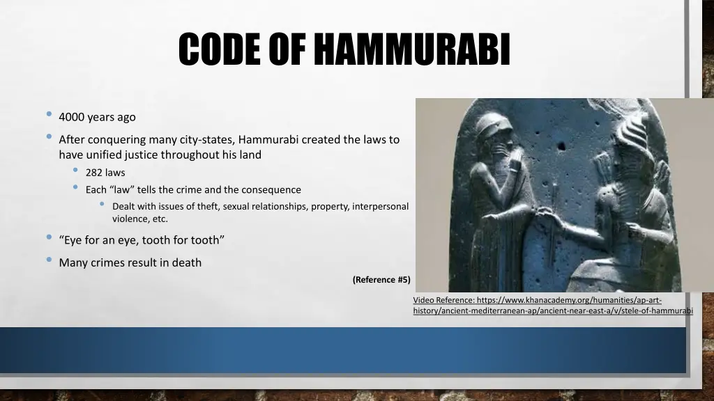 code of hammurabi