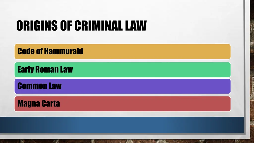 origins of criminal law