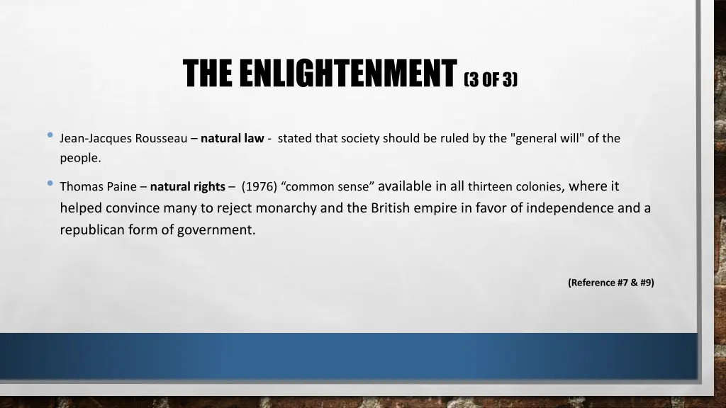 the enlightenment 3 of 3