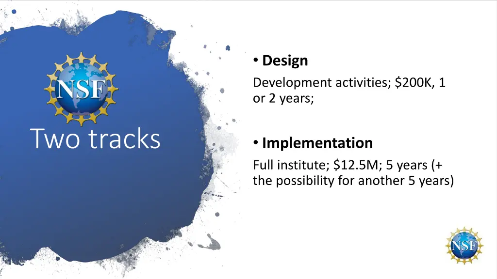 design development activities 200k 1 or 2 years