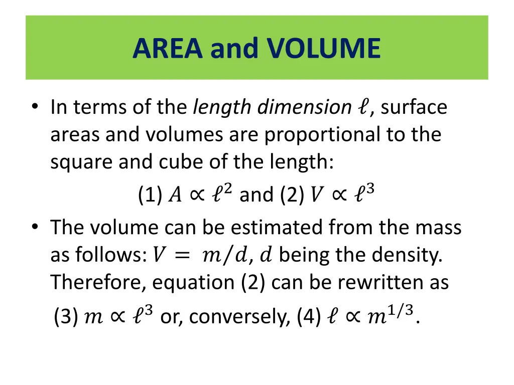 area and volume