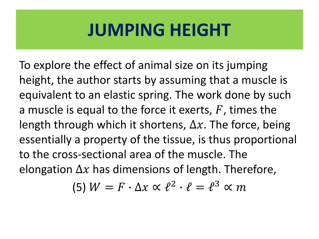 jumping height