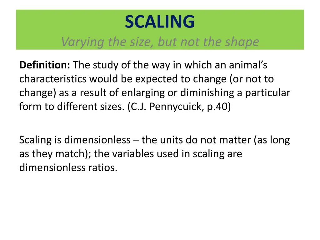 scaling