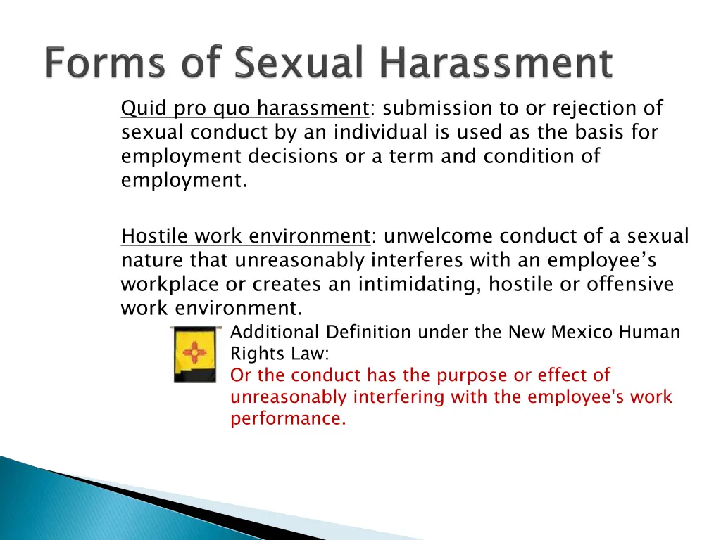 quid pro quo harassment submission