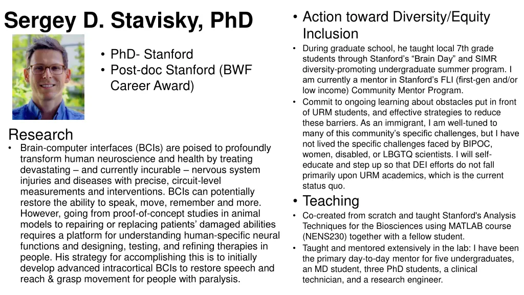 sergey d stavisky phd