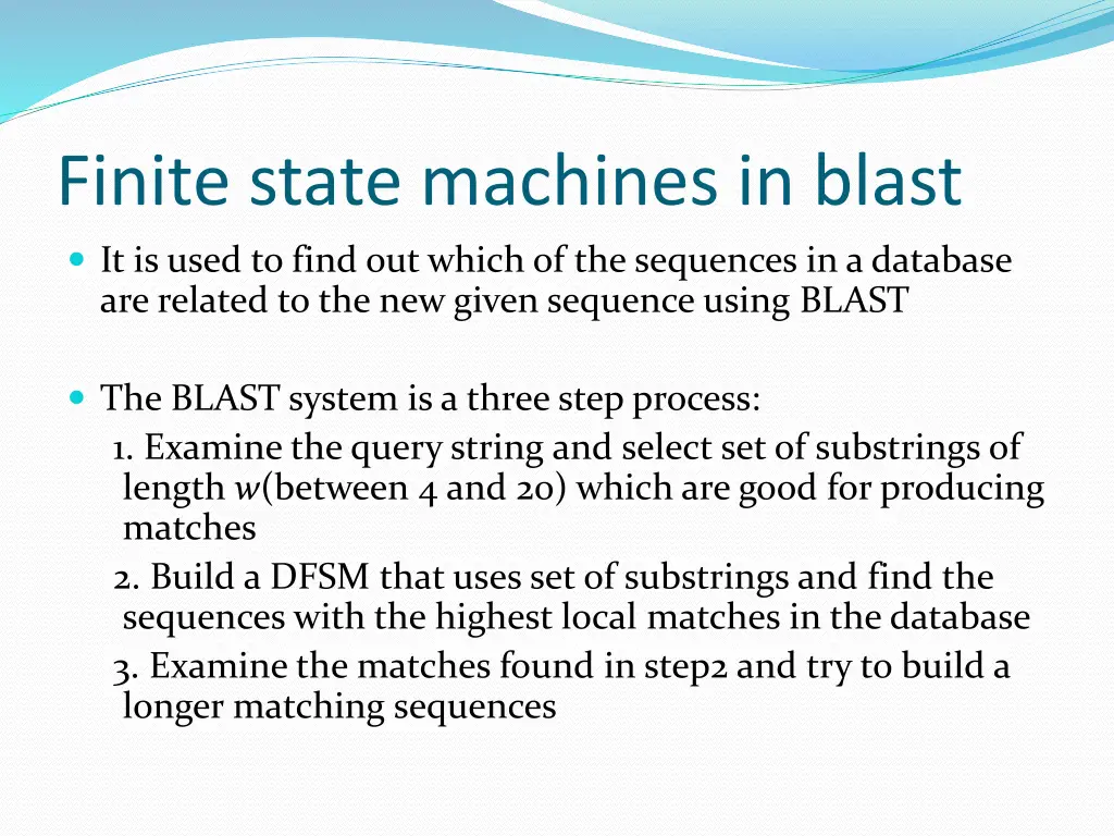 finite state machines in blast