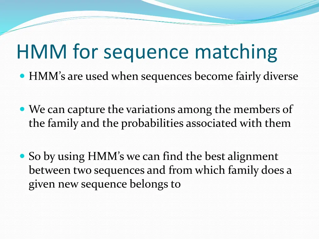 hmm for sequence matching