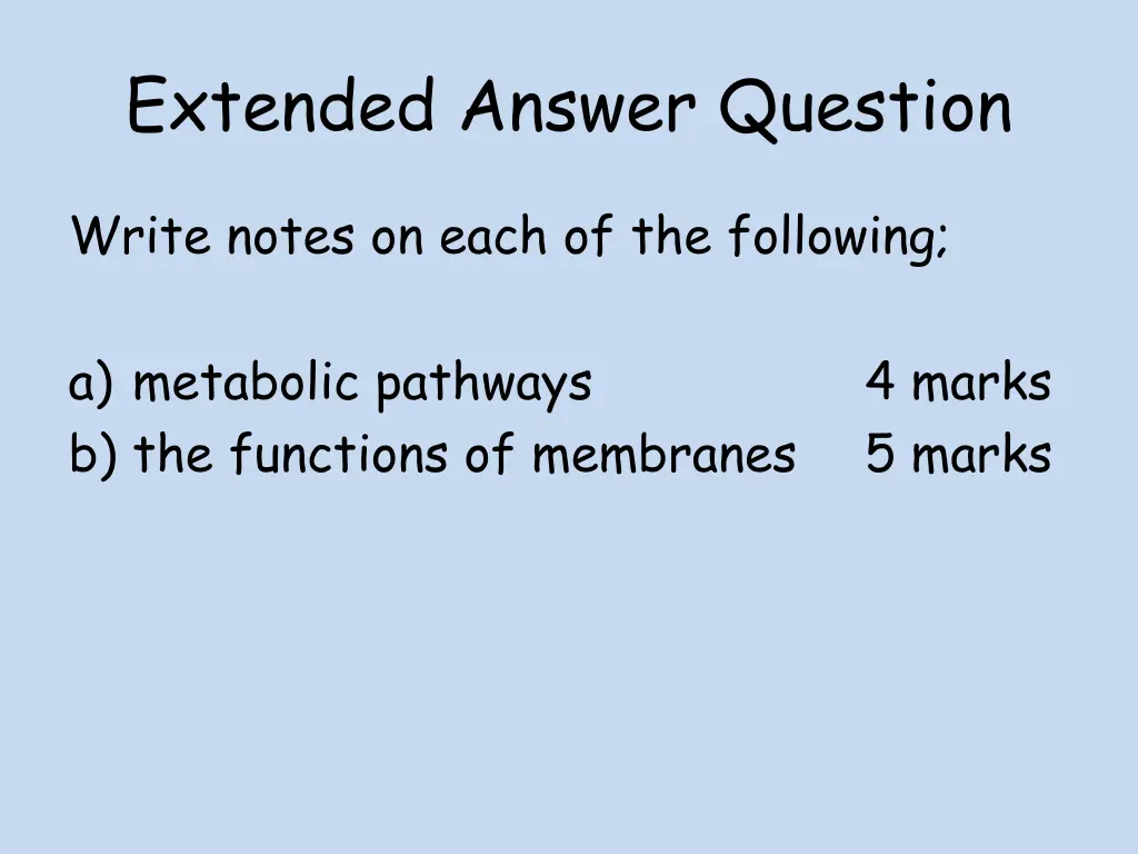 extended answer question