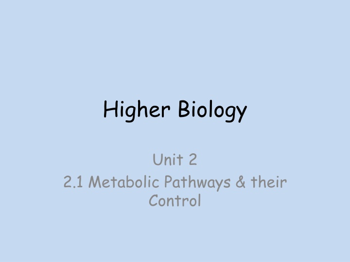 higher biology