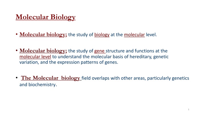 molecular biology