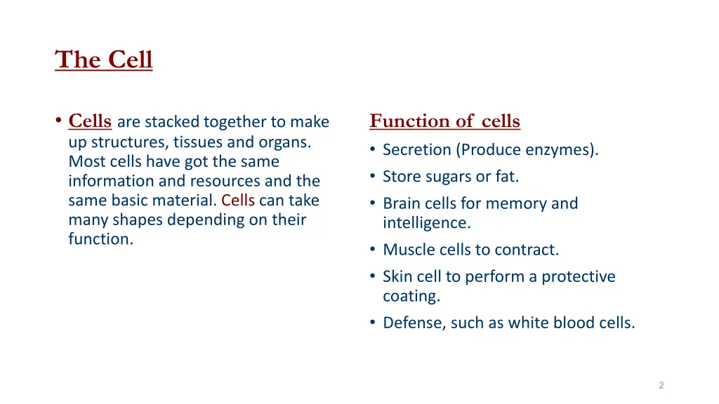 the cell