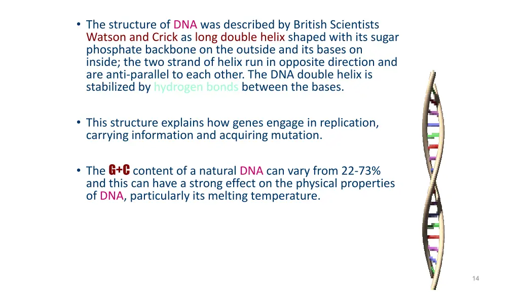 the structure of dna was described by british