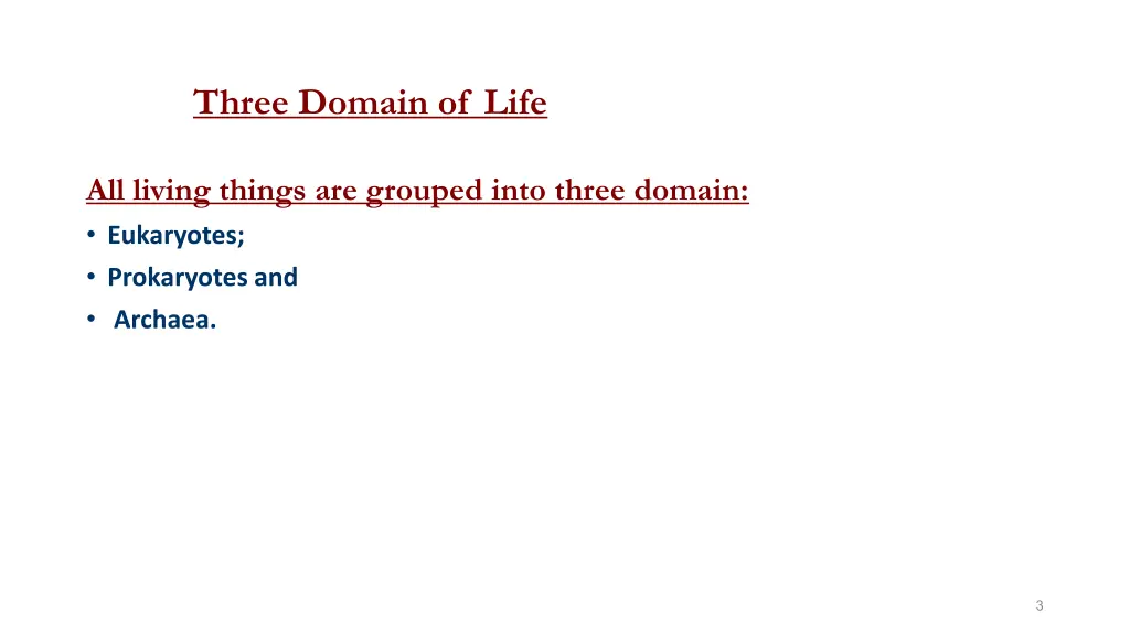 three domain of life