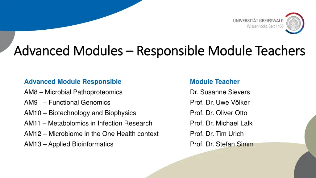 advanced modules advanced modules responsible 1