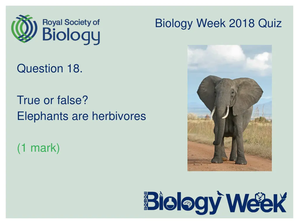 biology week 2018 quiz 18