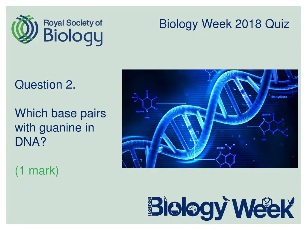 biology week 2018 quiz 2