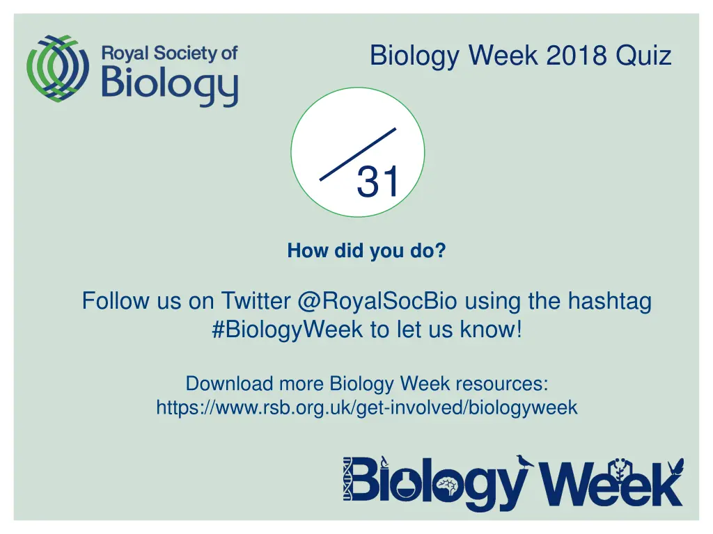 biology week 2018 quiz 21