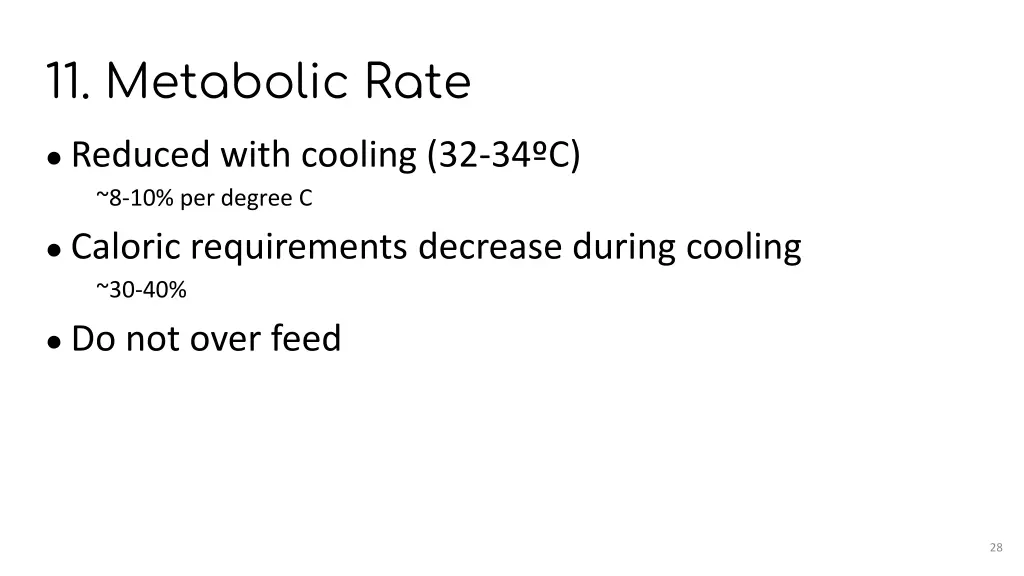 11 metabolic rate