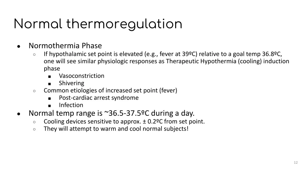normal thermoregulation 2