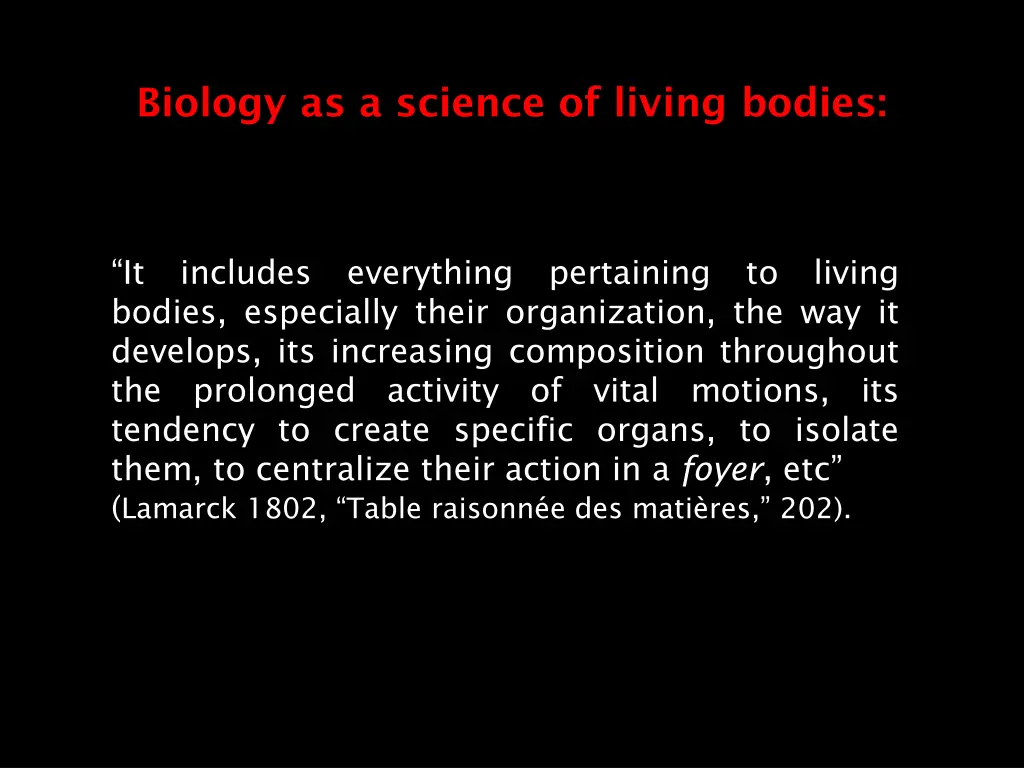 biology as a science of living bodies