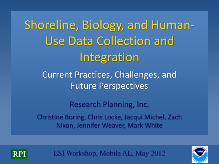 shoreline biology and human use data collection