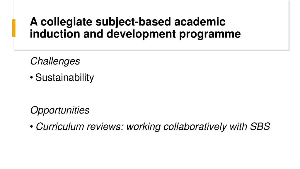 a collegiate subject based academic induction 4