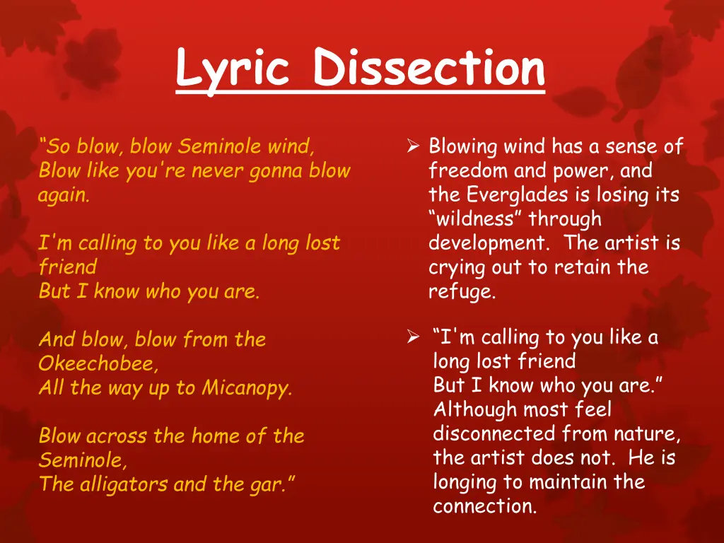 lyric dissection 2