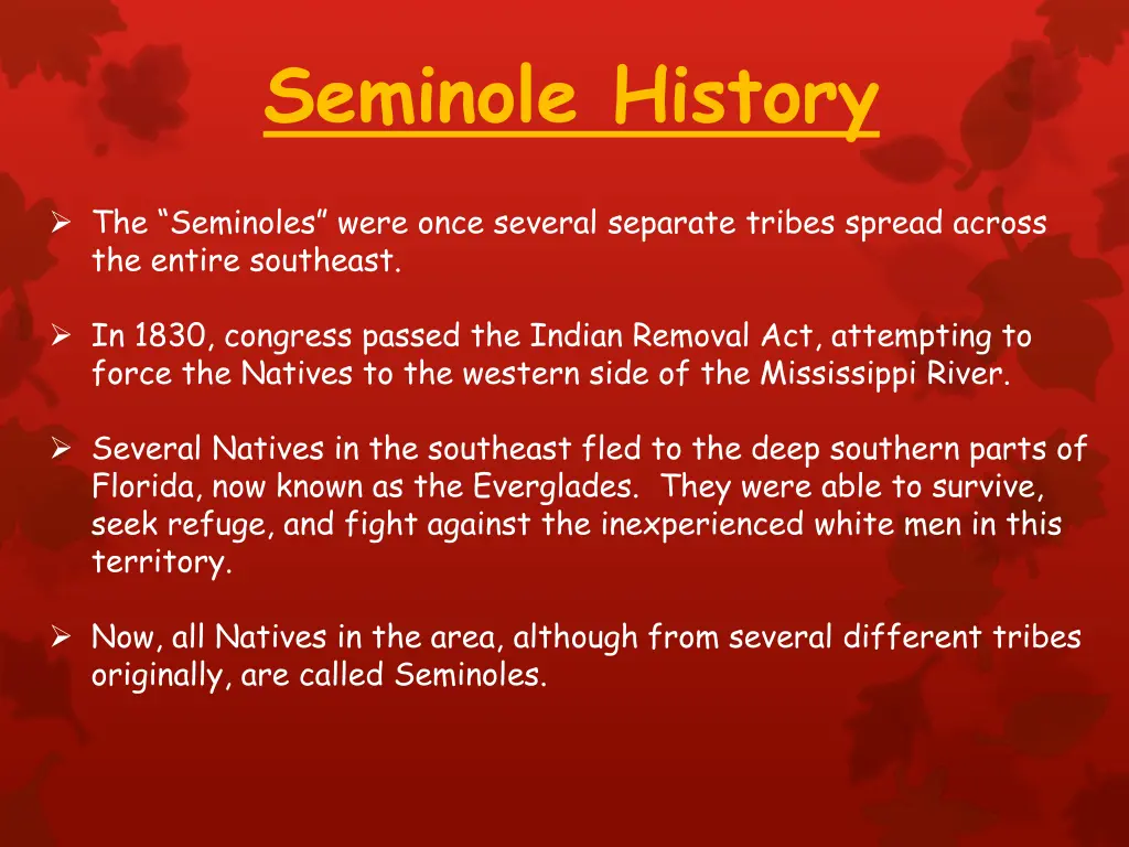 seminole history