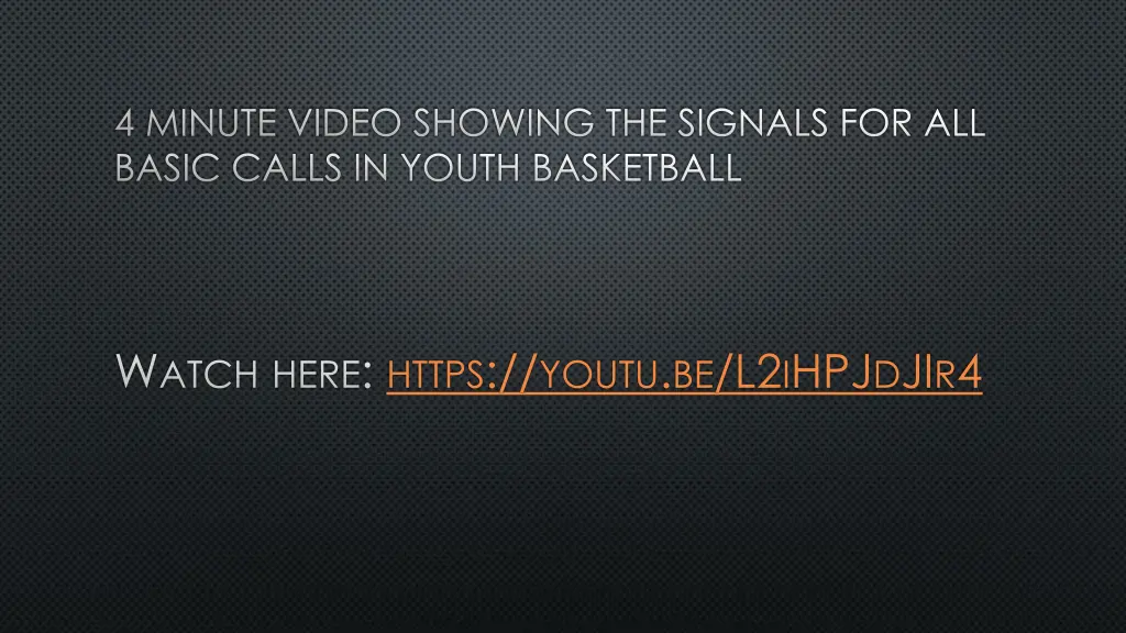 4 minute video showing the signals for all basic