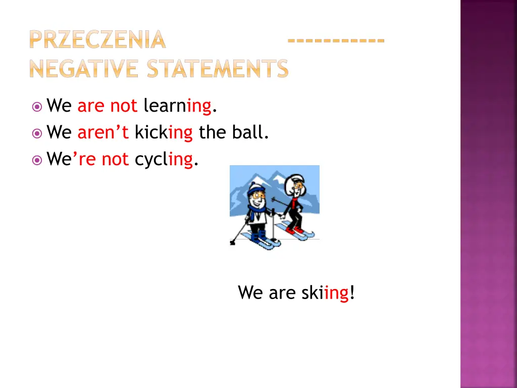 przeczenia negative statements 5