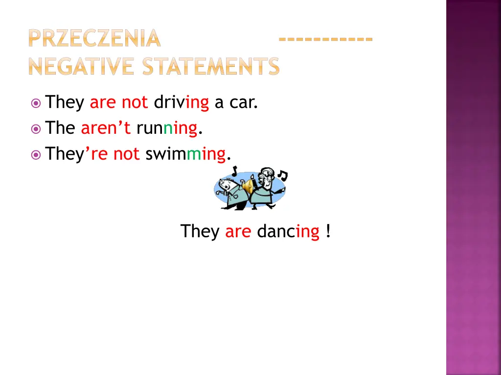 przeczenia negative statements 7