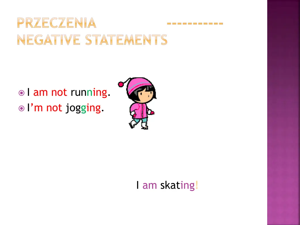 przeczenia negative statements