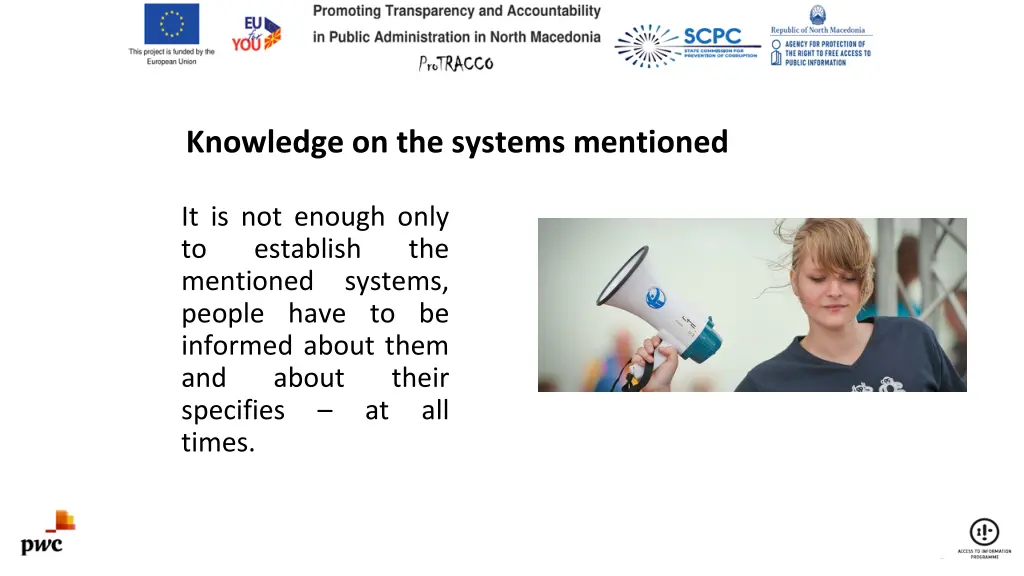 knowledge on the systems mentioned