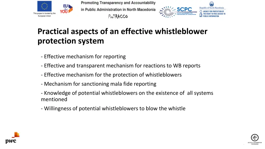 practical aspects of an effective whistleblower