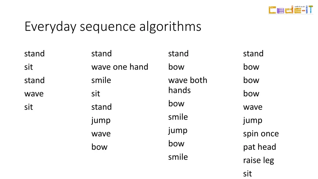 everyday sequence algorithms