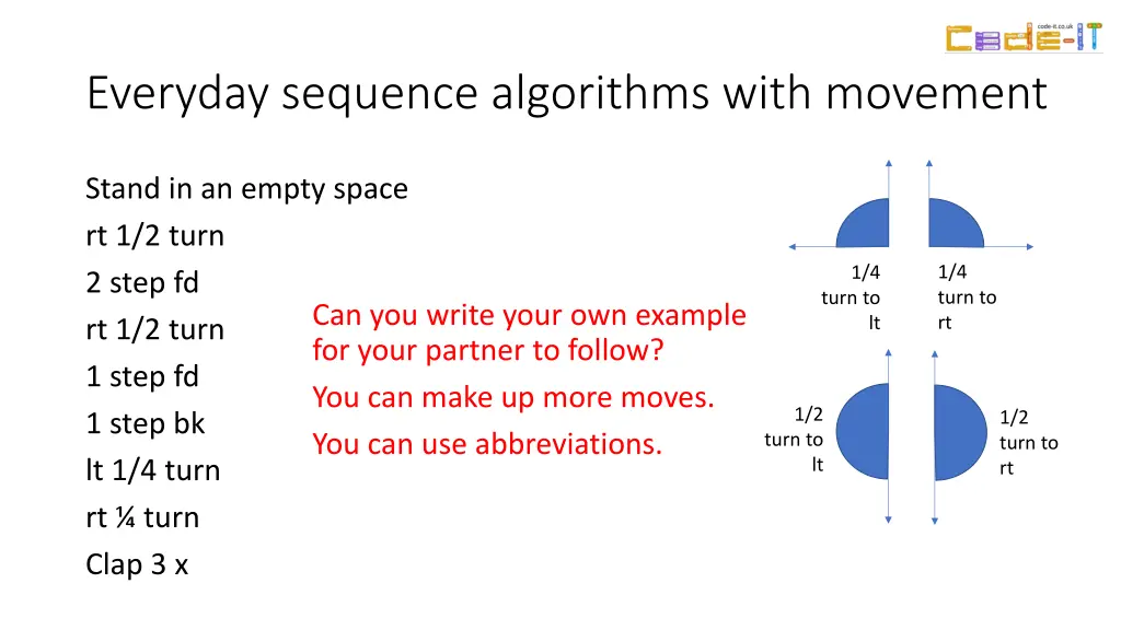 everyday sequence algorithms with movement 4