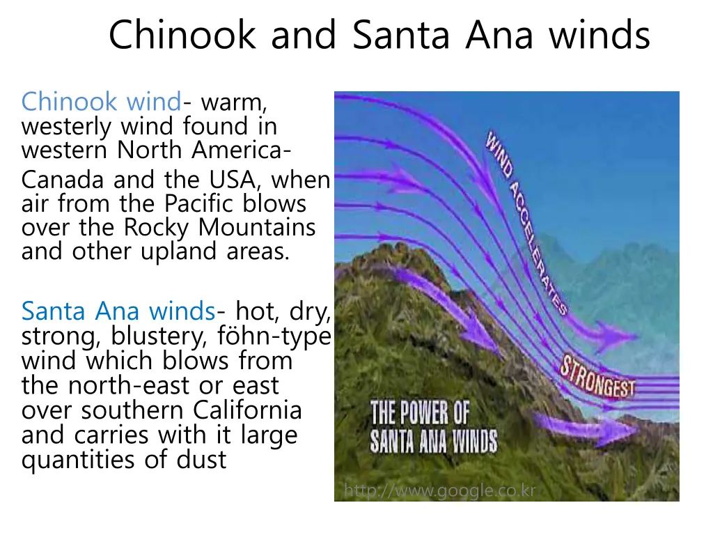 chinook and santa ana winds