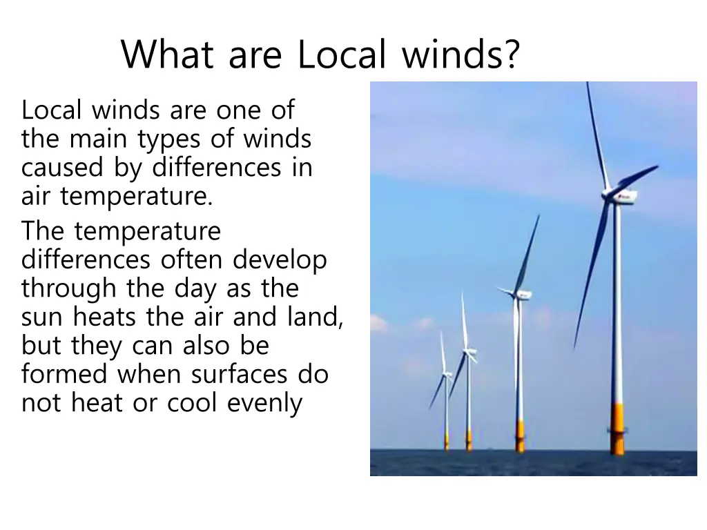 what are local winds local winds