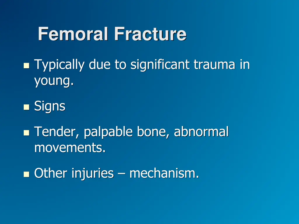 femoral fracture