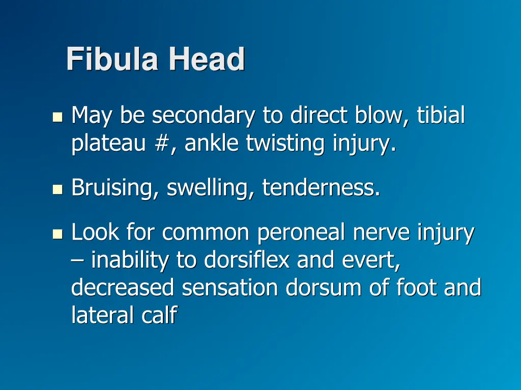 fibula head