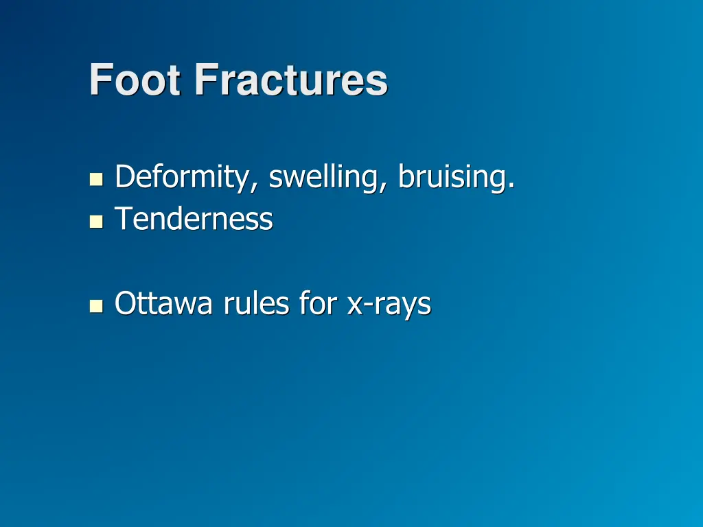 foot fractures