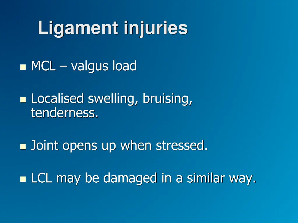 ligament injuries 1