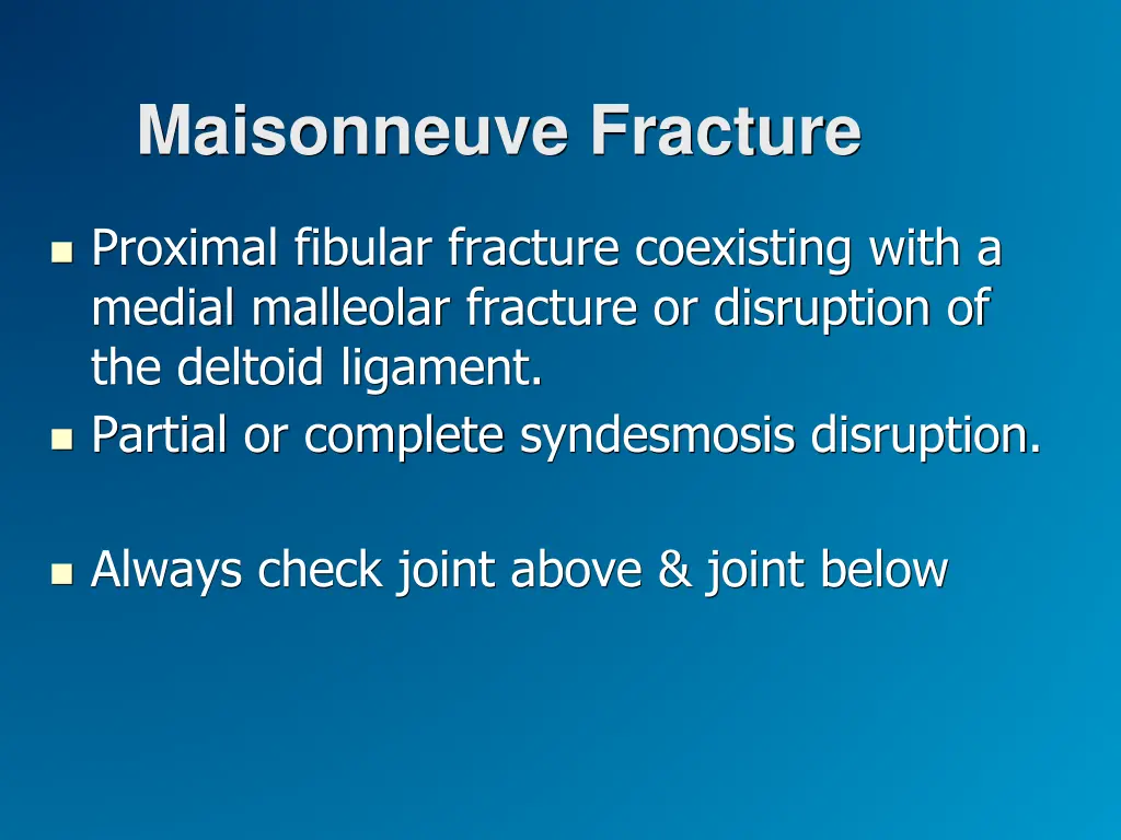 maisonneuve fracture